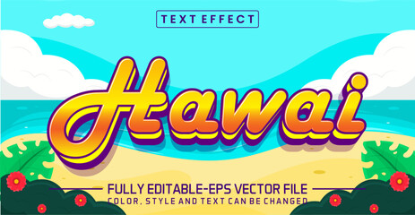 Hawai font Text effect editable