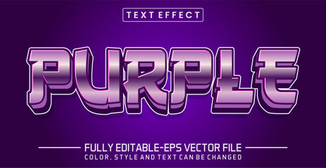 Purple font Text effect editable