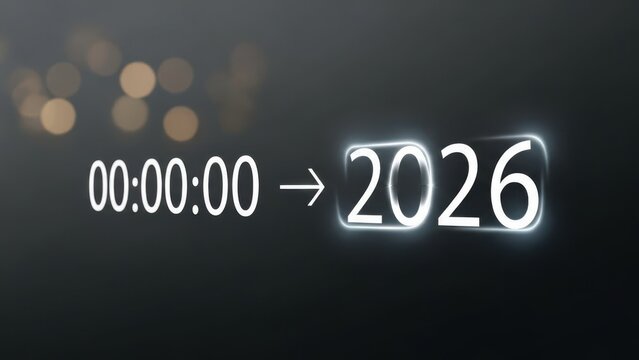 New year countdown to 2026
