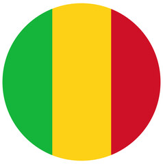 Fototapeta premium button flag of Mali icon vector illustration sign 