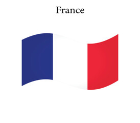 Waving French flag national symbol 