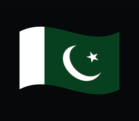 Pakistan flag waving national symbol