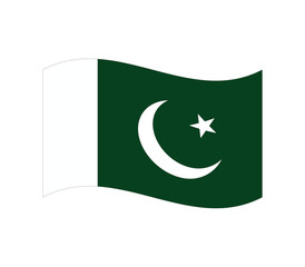 Pakistan flag waving national symbol