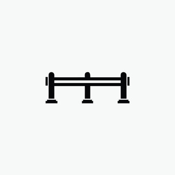 guardrail icon silhoutte vector style template