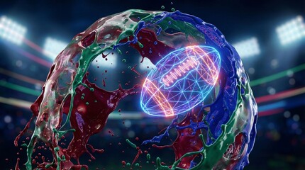 A powerful, energetic background image perfect for sports editorials or event countdowns. It visually represents the coming together of three nations without relying on cliché flag collages.