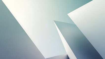 Geometric architectural elements with soft lighting and minimalist aesthetic