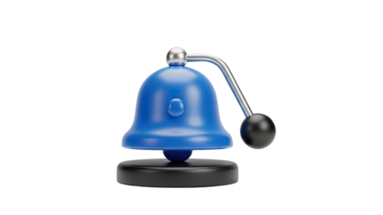 3D Bell Object on transparent background