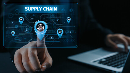 Supply chain processes with data-driven logistics, transportation, and distribution. enhances operations. Supply chain improves efficiency. Supply chain integrates logistics and delivery. Elide