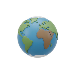 Fototapeta premium Globe Showing Africa and Atlantic Ocean.