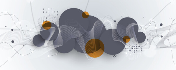 Modern abstract technology and science background concept