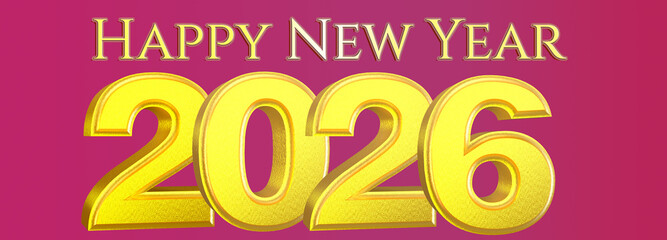 Happy New Year Celebration Background with Golden Text and Sparkles