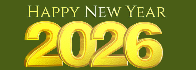 Happy New Year Celebration Background with Golden Text and Sparkles