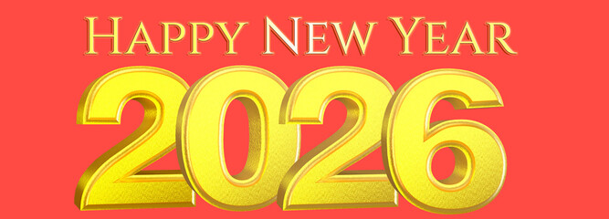 Happy New Year Celebration Background with Golden Text and Sparkles