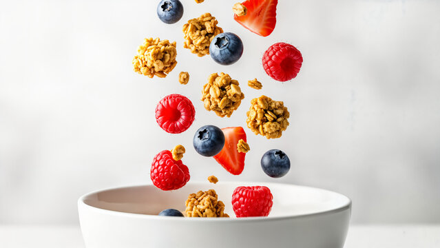 muesli with berries and nuts