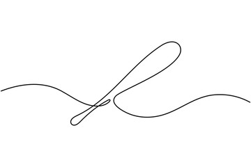 Fototapeta premium Baseball bat sport icon continuous one line drawing on white background minimalist training stick symbol outline vector illustration