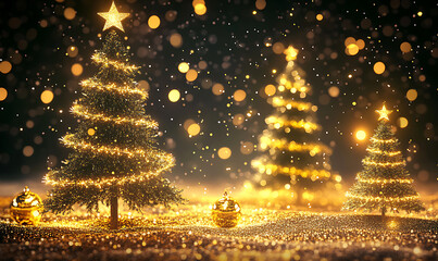 Christmas and New Year background with festive decorations, snowflakes, and holiday-themed elements. Ideal for greeting cards, invitations, and seasonal designs.