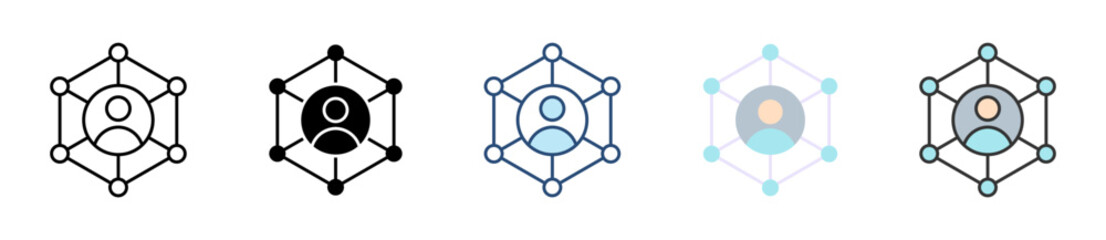 Connection Icon Set Multiple Style Collection