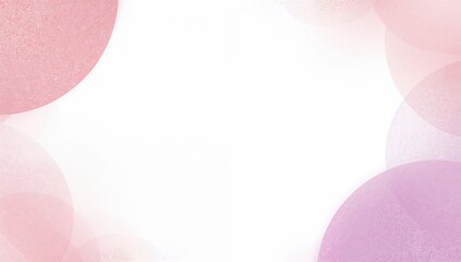Creative graphic design texture with large soft pink circles borders and copy space in center.