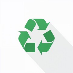 Obraz premium Environmental symbol graphic with green arrows for recycling trash and saving the planet.