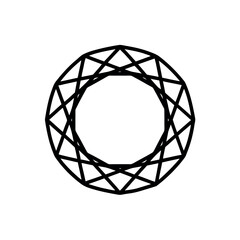 Abstract Wireframe Ring Icon Vector Illustration