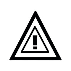 Alert Triangle With Exclamation Icon Vector Illustration