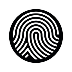 Biometric Fingerprint Icon Vector Illustration