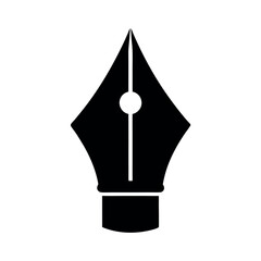 Calligraphy Pen Nib Icon Vector Illustration