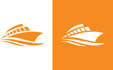 Stylized Boat and Waves Icon