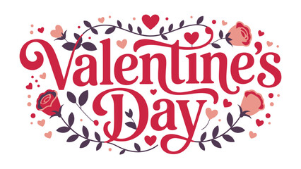 Valentine's Day Greeting Card Design: A beautifully crafted greeting card design for Valentine's Day, featuring elegant typography, romantic floral elements, and hearts.