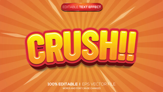 3d text effect crush theme