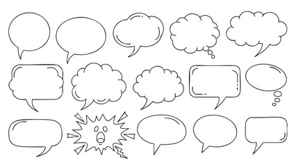 Speechbubblescollectionisolatedontransparentbackground