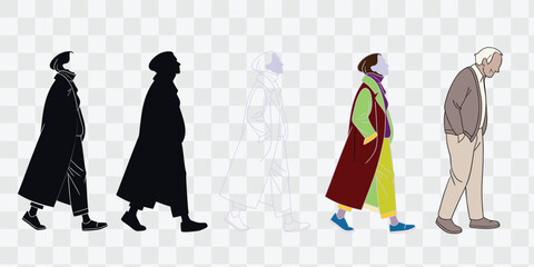 young man and old man