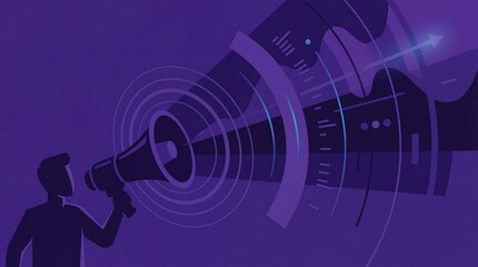 Amplifying digital voice with megaphone in modern technology