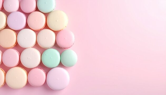 マカロンカラーの丸い立体タイル背景