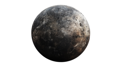 Mercury sphere liquid metal ball reflective surface science element chemistry concept isolated on white background