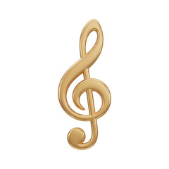 Fototapeta premium Golden Treble Clef Music Symbol.
