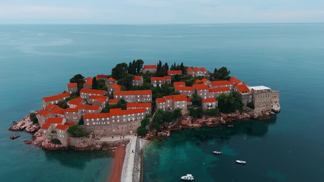Sveti Stefan Island and Luxury Resort on the Adriatic Coast, Budva, Montenegro