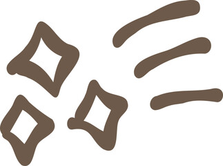 Hand Drawn Brown Abstract Accent Shapes Illustration Set