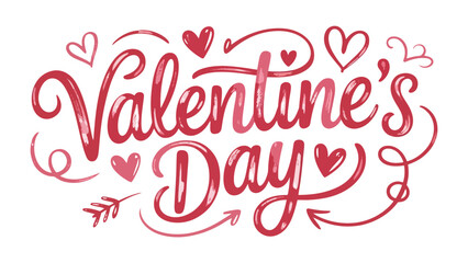 Valentine's Day design with love icons: The warm, cheerful design announces the most romantic day of the year, with a cascade of hearts that conveys the core message. © Ajhar234