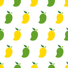 green mango and yellow mango seamless pattern design