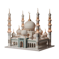 Obraz premium Taj mahal model isolated on transparent background