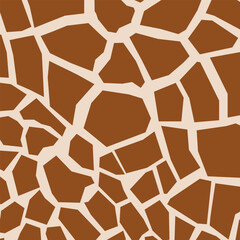 Obraz premium Giraffe skin texture seamless pattern. Vector leopard skin texture set for fashion print design, fabric, textile, wrapping paper, background, wallpaper