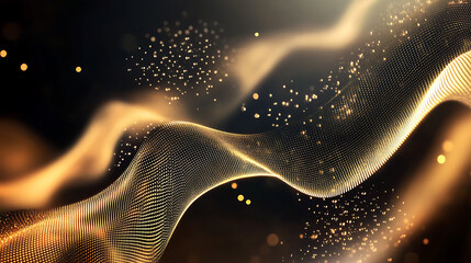 Ultra-realistic golden finance background with stock market graphs, money, gold bars, candlestick charts, luxury infographic design.