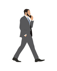 Flat vector people and illustration, man with formal executive outfit