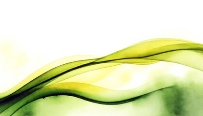 Abstract green background with flowing waves featuring fresh organic vegetable onion leaves and macro closeup details of natural spring plant textures on a white isolated backdrop