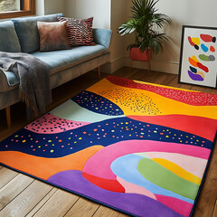 Tile or carpet pattern background with decorative, symmetrical elements. Ideal for wallpaper, textiles, or digital design projects.