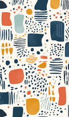 Tile or carpet pattern background with decorative, symmetrical elements. Ideal for wallpaper, textiles, or digital design projects.