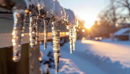icicles on a roof