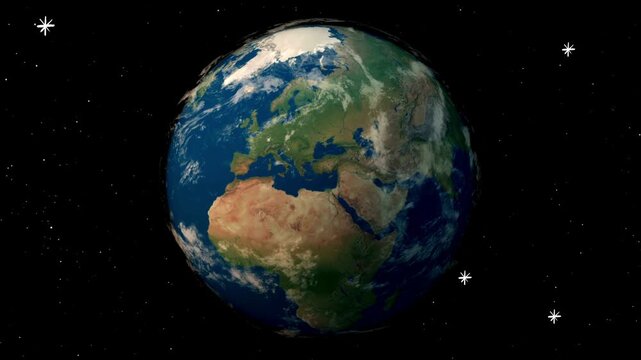 Infinite Earth Rotation Loop for Global Technology, News, and Environment Ads