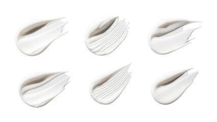 Cosmetic Cream Swatches And Texture On Black Background